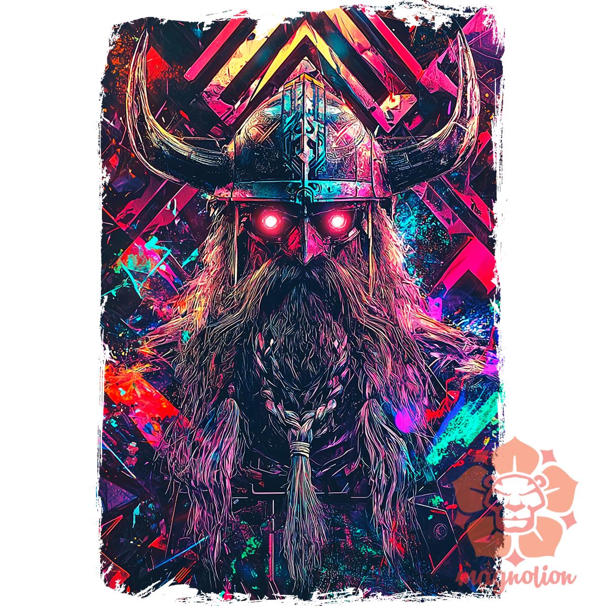 Cyberpunk Viking v8 egyedi póló 