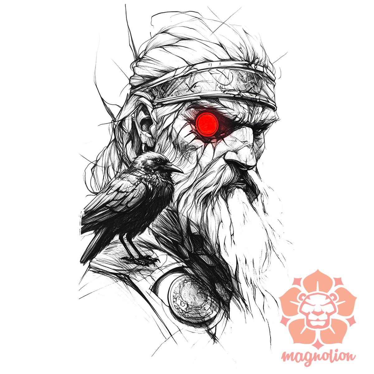 Odin tetoválás v1 egyedi póló 
