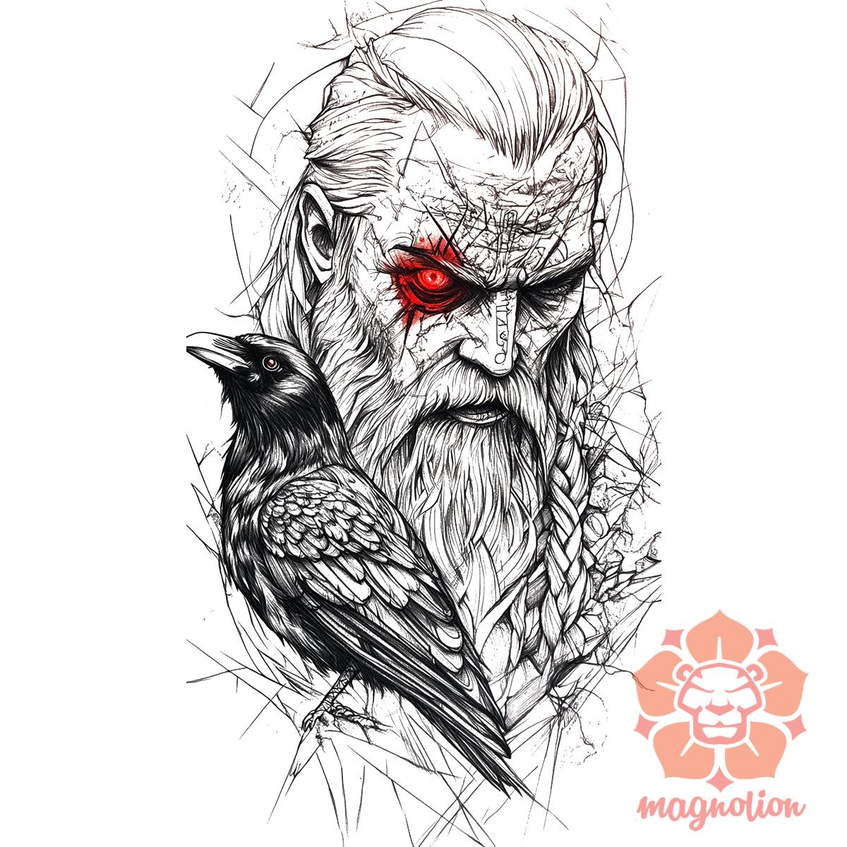 Odin tetoválás v4 egyedi póló 