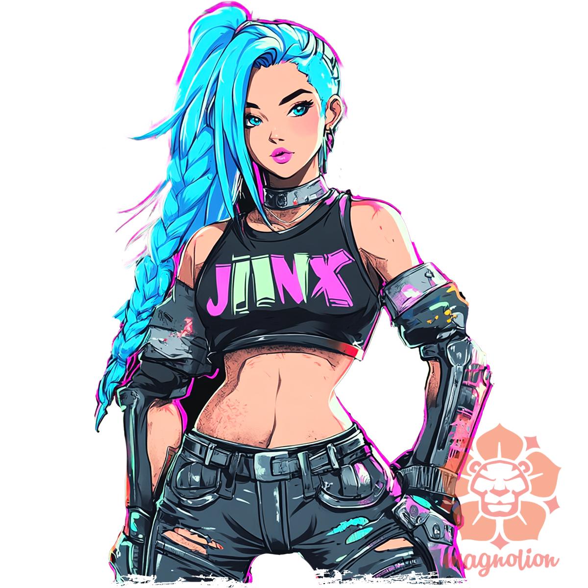 Anime Jinx fanart v1 egyedi póló 