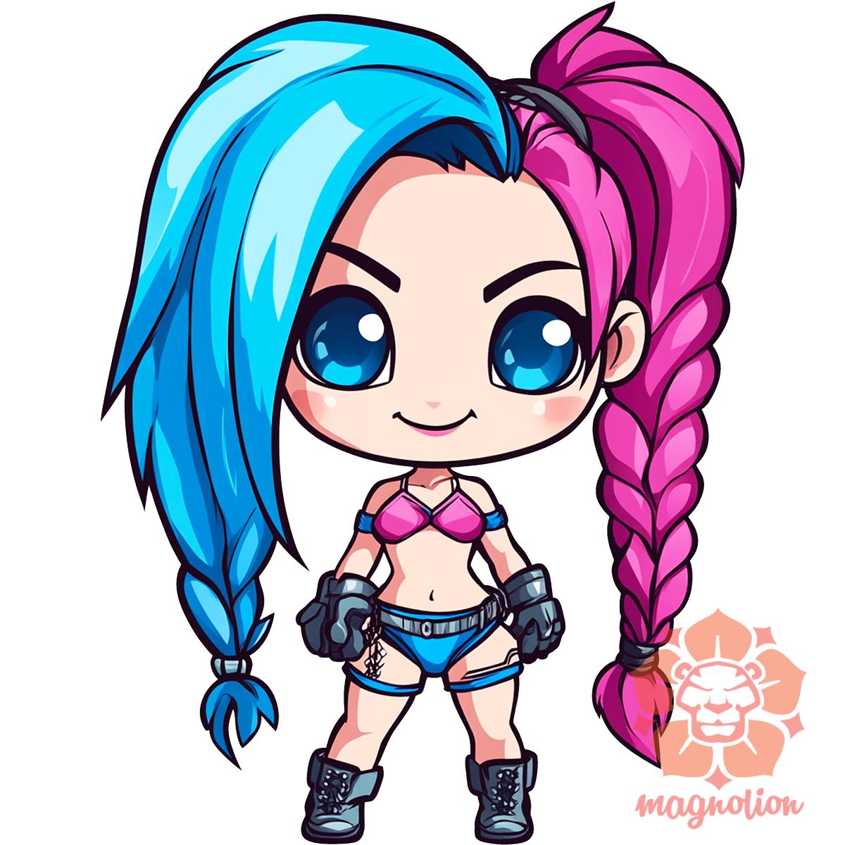Chibi Jinx v2 egyedi póló 