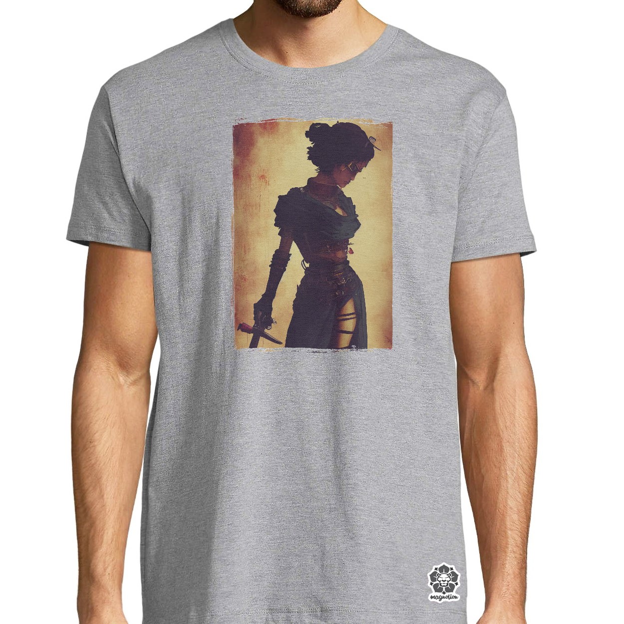 Női steampunk szamuráj v2 egyedi póló 