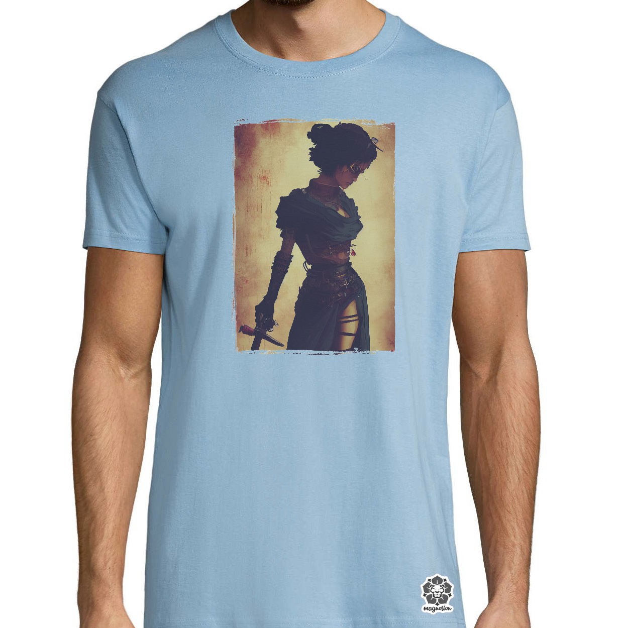 Női steampunk szamuráj v2 egyedi póló 