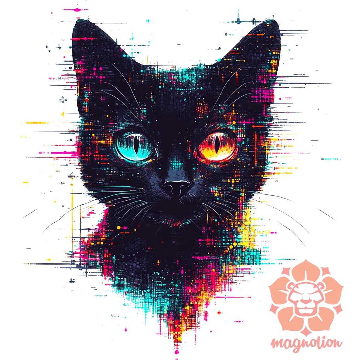 Pixel macska v4 egyedi póló 