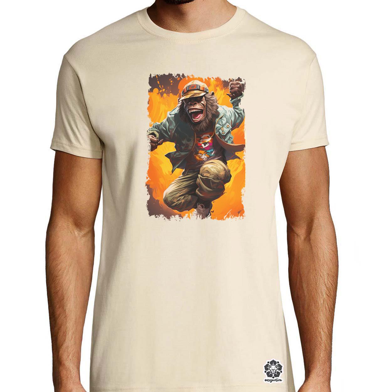 Deszkás gorilla v2 egyedi póló 