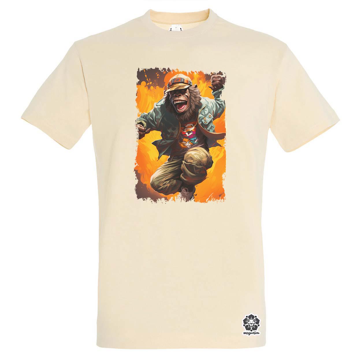 Deszkás gorilla v2 egyedi póló 