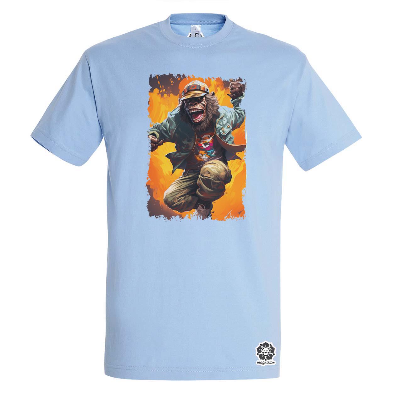 Deszkás gorilla v2 egyedi póló 