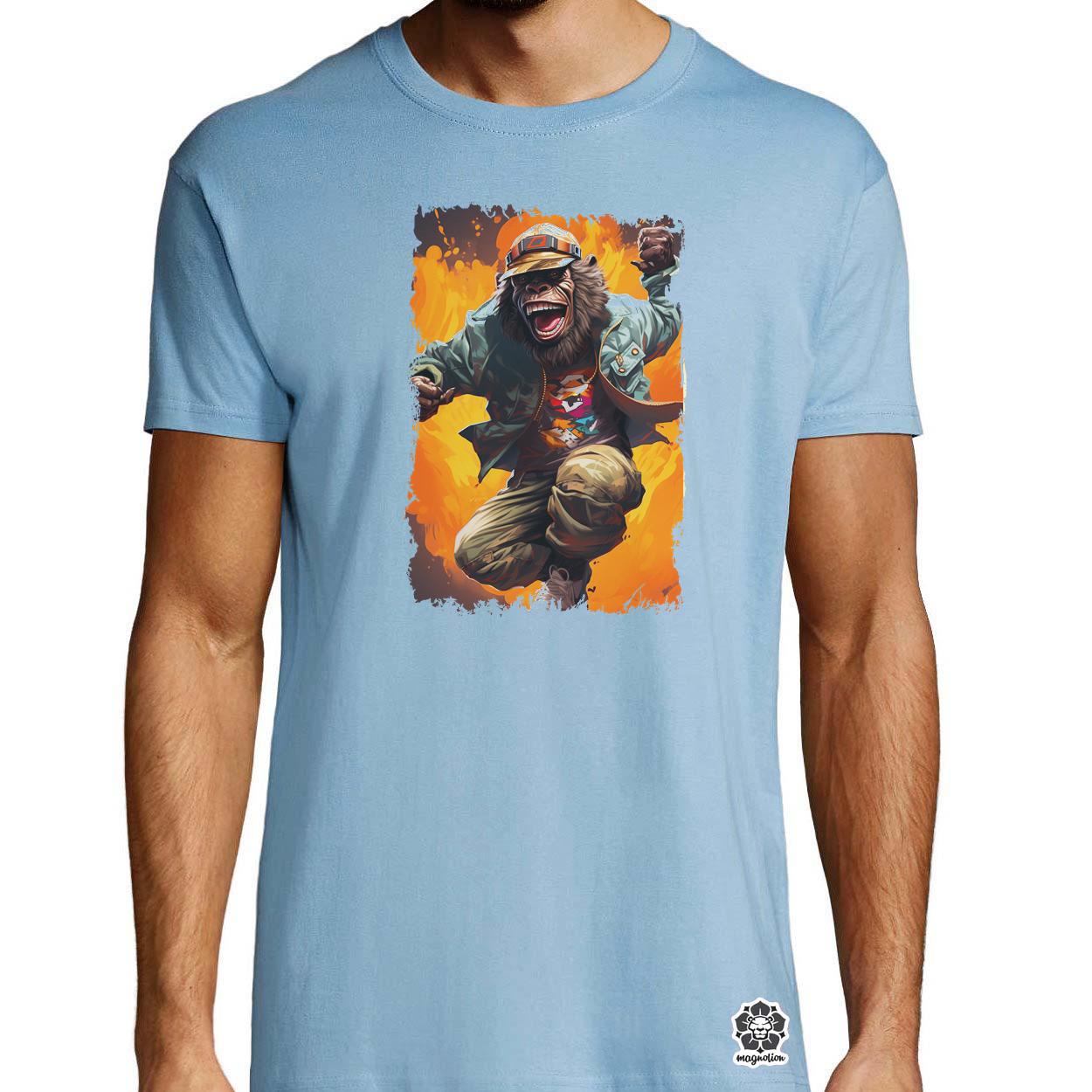 Deszkás gorilla v2 egyedi póló 