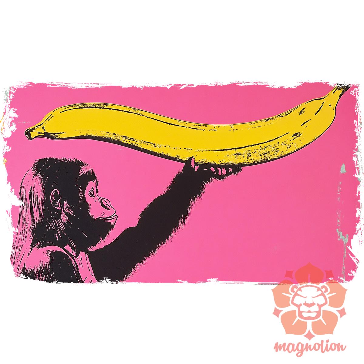 Gorilla és banán v2 egyedi póló 