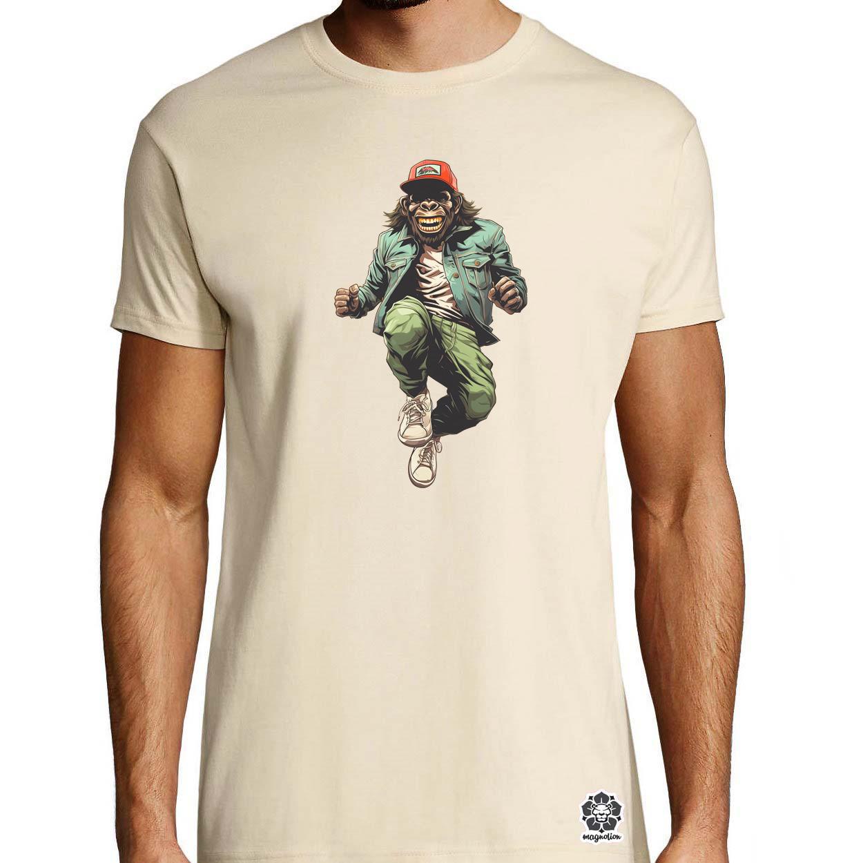 Deszkás gorilla v3 egyedi póló 