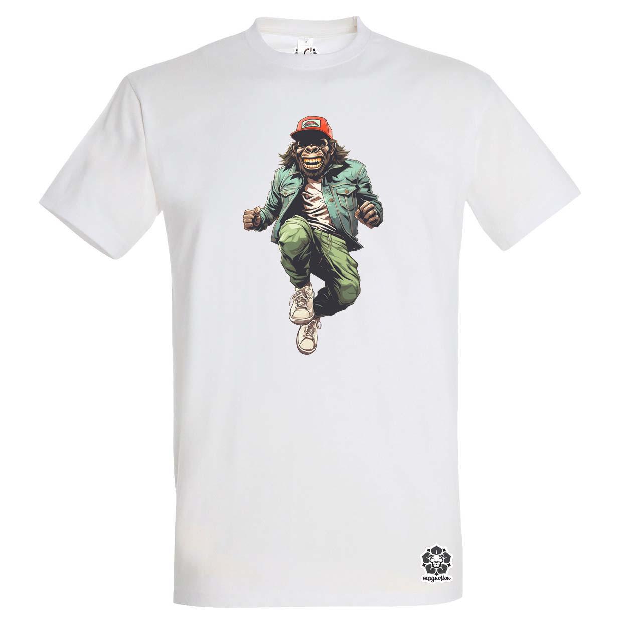 Deszkás gorilla v3 egyedi póló 