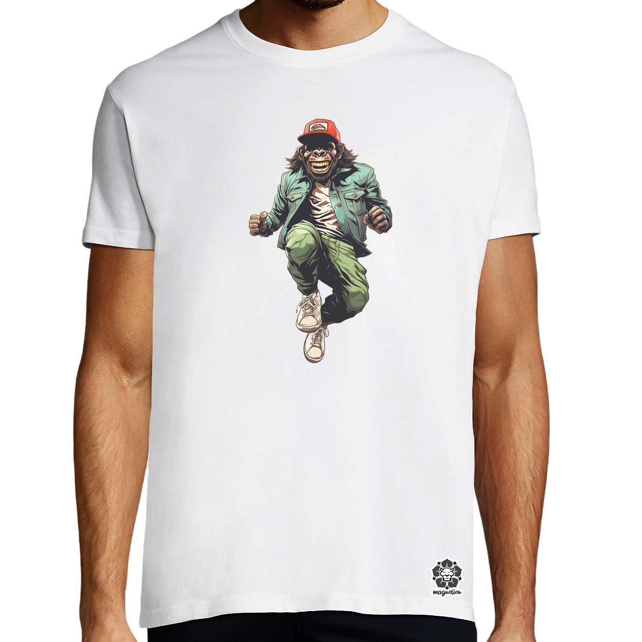 Deszkás gorilla v3 egyedi póló 
