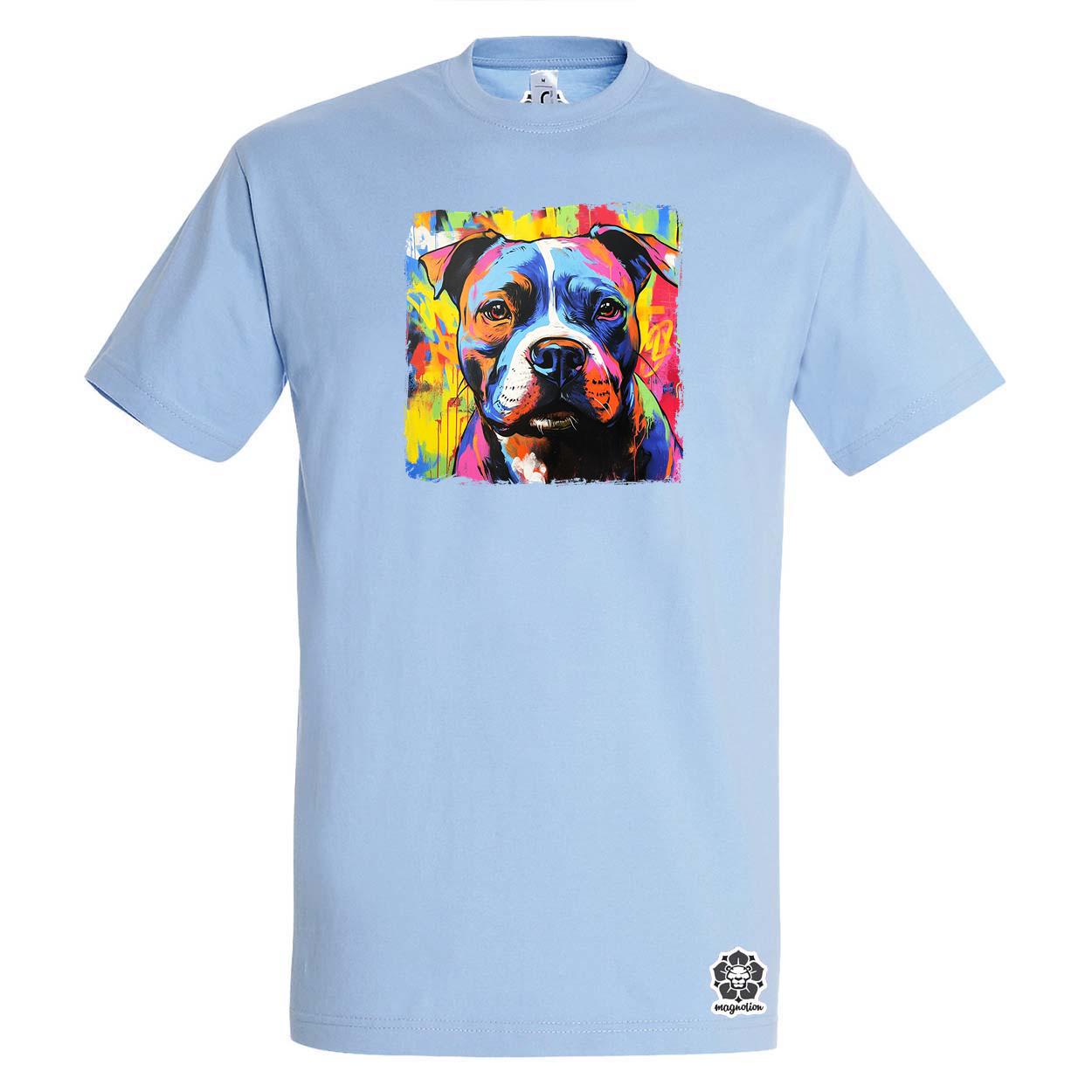 Pitbull portré v1 egyedi póló 