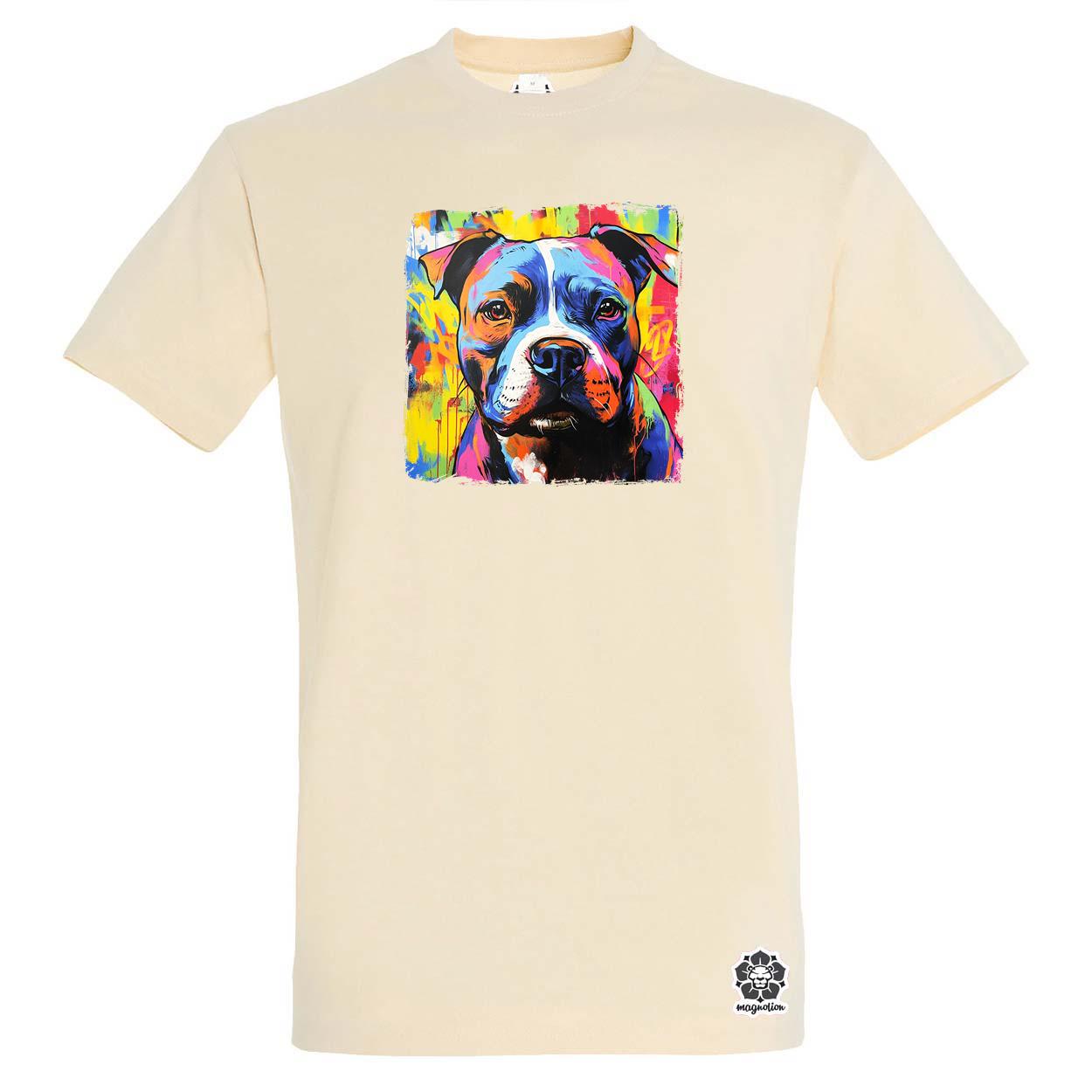Pitbull portré v1 egyedi póló 