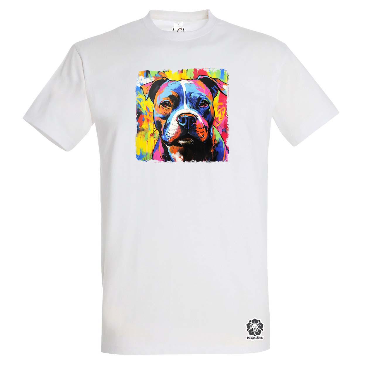 Pitbull portré v1 egyedi póló 