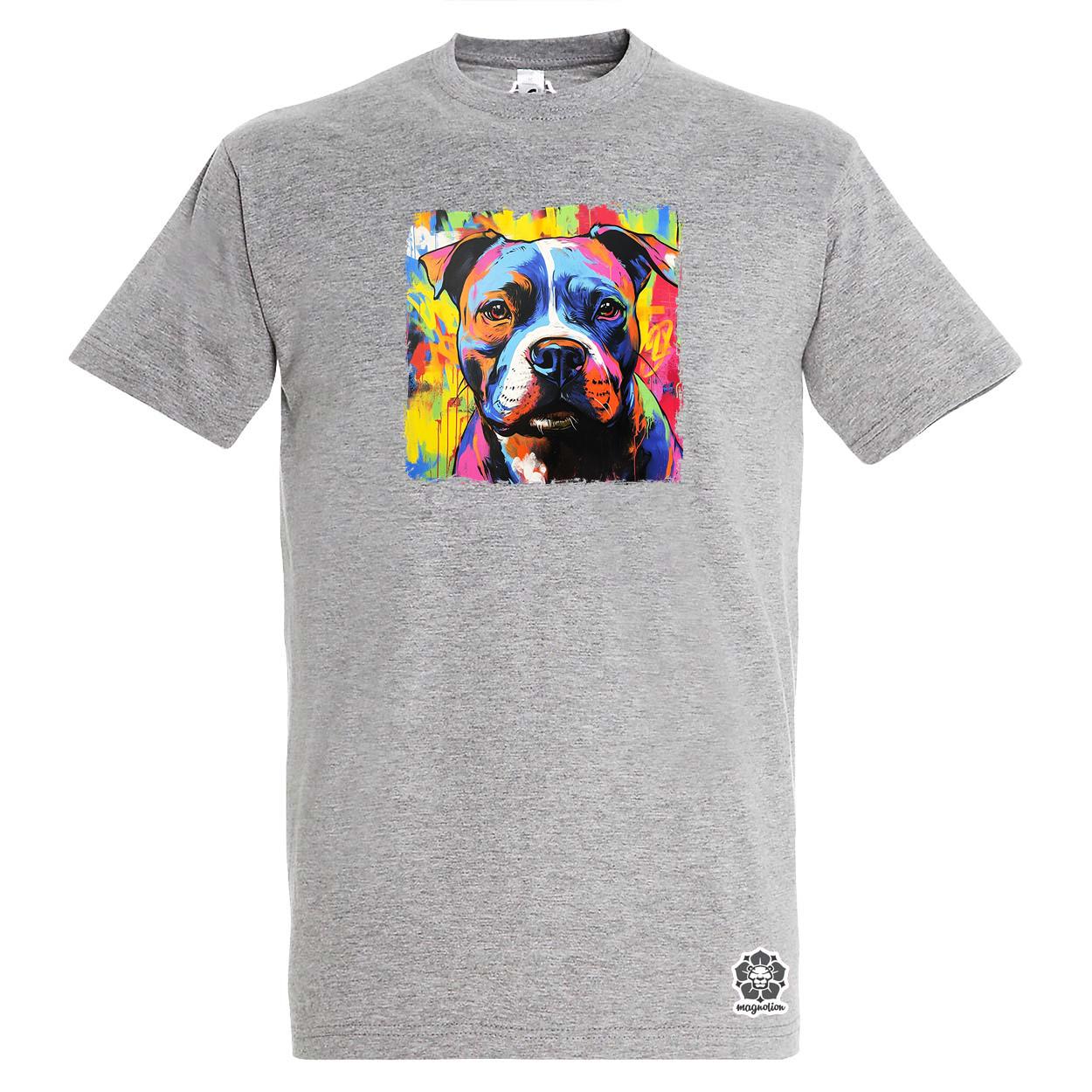 Pitbull portré v1 egyedi póló 
