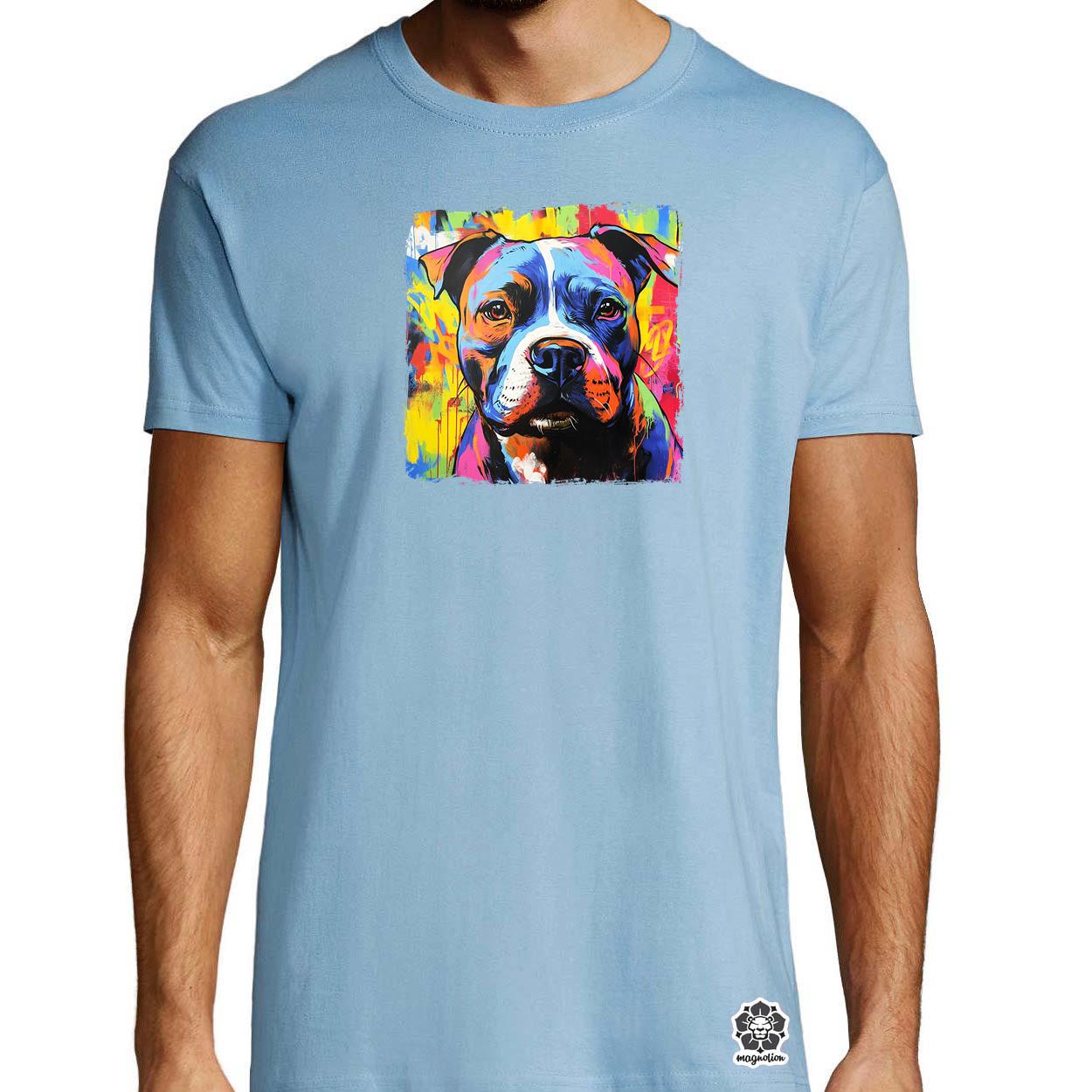 Pitbull portré v1 egyedi póló 