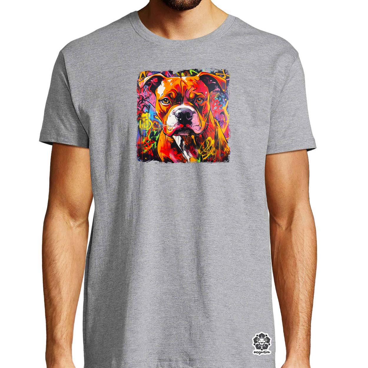 Pitbull portré v2 egyedi póló 