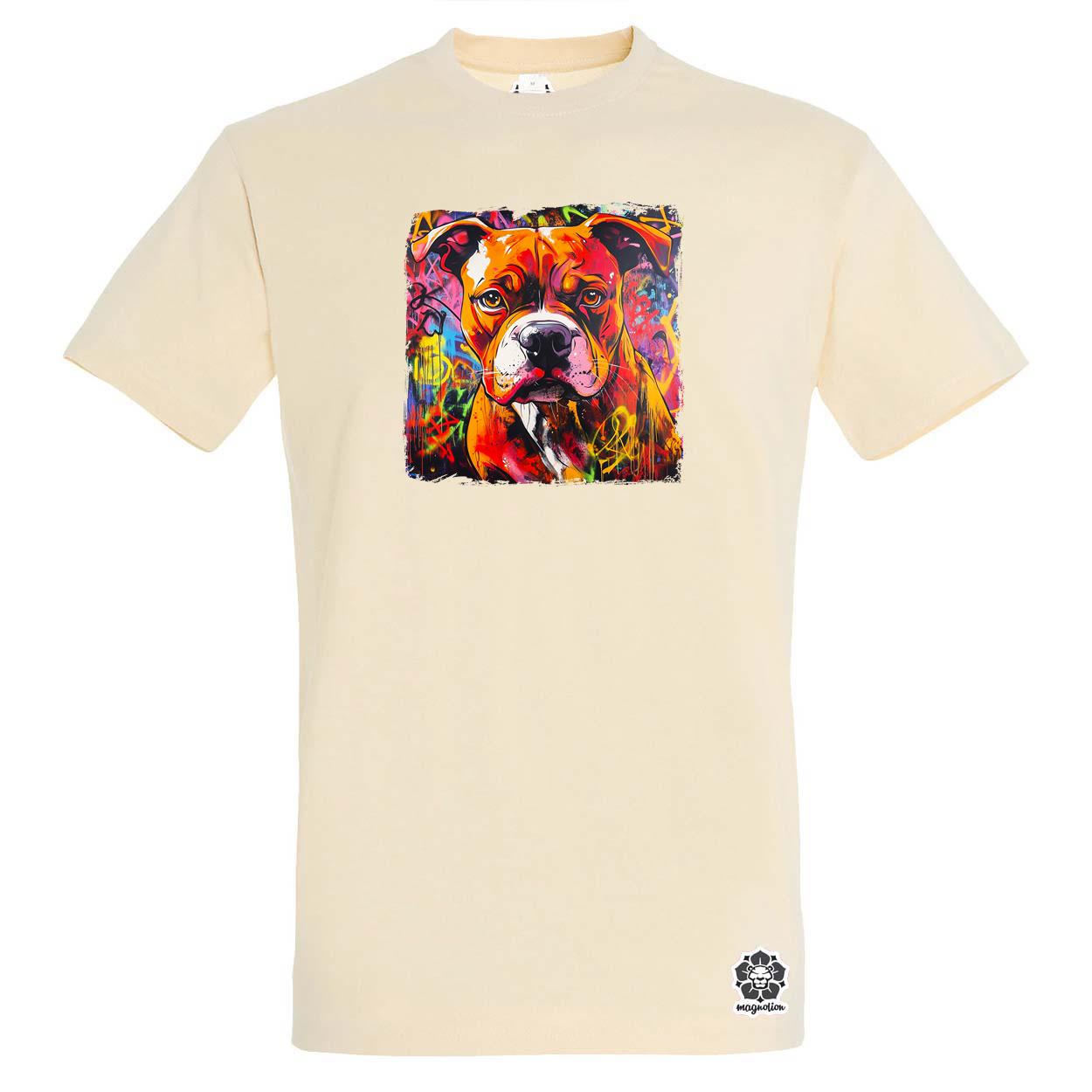 Pitbull portré v2 egyedi póló 